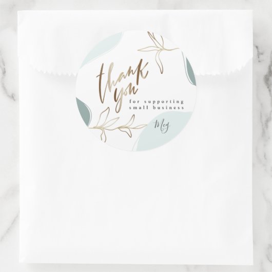 Kundenspezifische kleine Unternehmen Mini & Moss V Runder Aufkleber (Tasche)