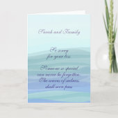 Kundenspezifische Kondolenzbotschaft Modernes Beil Karte (Vorderseite)