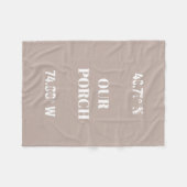 Kundenspezifische Koordinaten unserer Porsche Fleecedecke (Vorderseite (Horizontal))