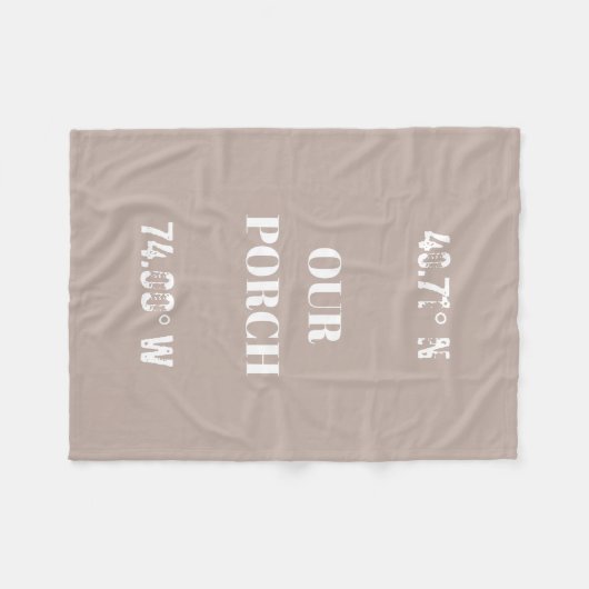 Kundenspezifische Koordinaten unserer Porsche Fleecedecke (Vorderseite (Horizontal))