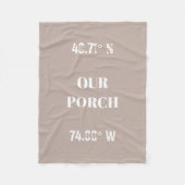 Kundenspezifische Koordinaten unserer Porsche Fleecedecke (Vorderseite)