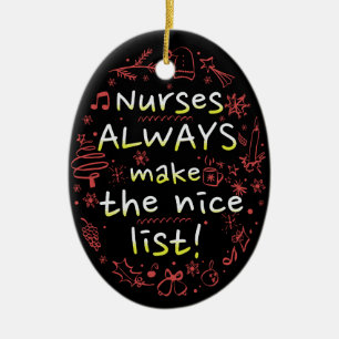 Kundenspezifische Krankenpflege Weihnachten immer Keramik Ornament