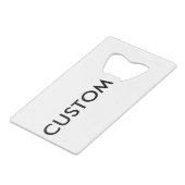 Kundenspezifische Kreditkartenflaschenöffner (Vorderseite Schrägansicht)