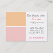 Kundenspezifische Kuchen-Visitenkarten Visitenkarte (Rückseite)