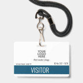 Kundenspezifische Kunden Logo Firmenname ID Ausweis (Vorderseite mit Lanyard)