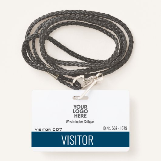 Kundenspezifische Kunden Logo Firmenname ID Ausweis (Vorderseite mit Schlüsselband)