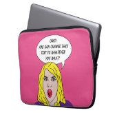 Kundenspezifische Laptoptaschen der RETRO FRAU Laptopschutzhülle (Vorderseite Links)