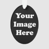Kundenspezifische leere Schablonen-ovale Ornament (Rückseite)