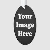Kundenspezifische leere Schablonen-ovale Ornament (Vorderseite)