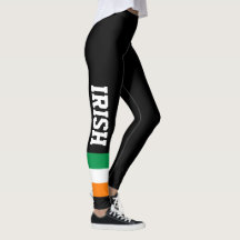Kundenspezifische Leggings der irischen Flagge für