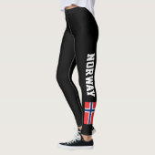 Kundenspezifische Leggings Norwegen-Flagge für (Links)