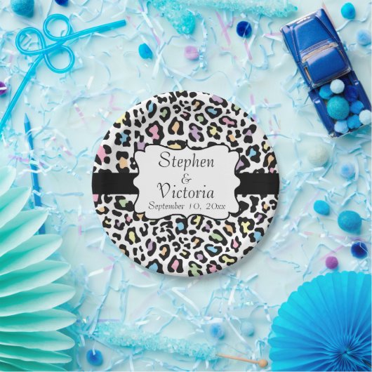 Kundenspezifische Leopard-Druck-multi Pappteller (Party)