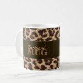 Kundenspezifische Leopard-Druck-Tasse Kaffeetasse (Vorderseite Links)