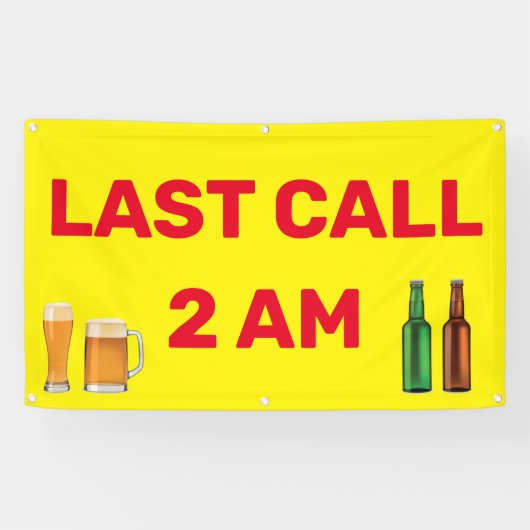 Kundenspezifische Letzte Anrufnummer 2.00 Bar Pub Banner (Horizontal)