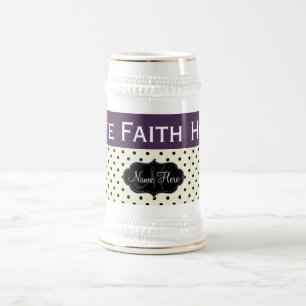 Kundenspezifische Liebe-Glauben-Hoffnung Acai Bierglas