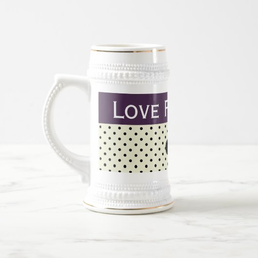 Kundenspezifische Liebe-Glauben-Hoffnung Acai Bierglas (Links)