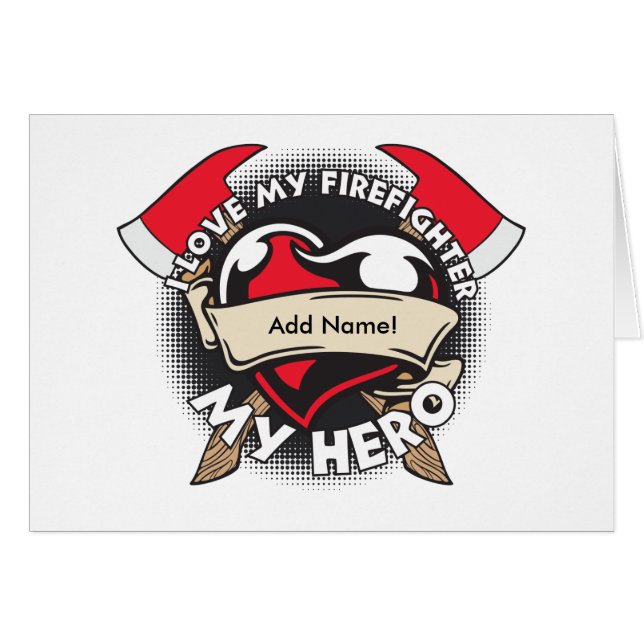 Kundenspezifische Liebe mein Feuerwehrmann (Vorderseite (Horizontal))