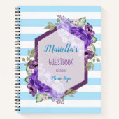 Kundenspezifische Lila Blume für Wasserfarben Gäst Notizblock (Vorderseite)
