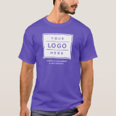 Kundenspezifische Lila Firmenbezeichnung und Logo- T-Shirt (Vorderseite)