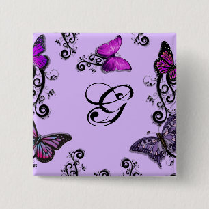 Kundenspezifische lila Schmetterlinge Button