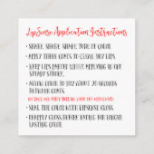 Kundenspezifische LipSense Visitenkarten Quadratische Visitenkarte (Rückseite)