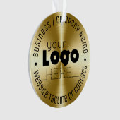 Kundenspezifische Logo-Brushed Gold Akryllische We Ornament (Vorderseite)