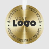 Kundenspezifische Logo-Brushed Gold Akryllische We Ornament (Vorderseite)