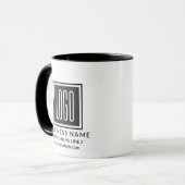 Kundenspezifische Logo für lange Firmennamen Tasse (Vorderseite Links)