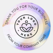 Kundenspezifische Logo-Geschäft Vielen Dank für Ih Runder Aufkleber (Vorderseite)