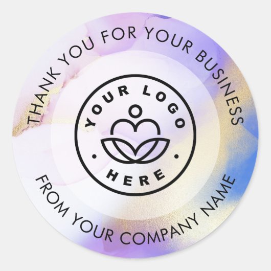 Kundenspezifische Logo-Geschäft Vielen Dank für Ih Runder Aufkleber (Vorderseite)