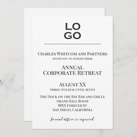 Kundenspezifische Logo-Geschäfte oder Firmenverans Einladung (Vorne/Hinten)