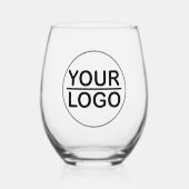 Kundenspezifische Logo-Geschäfte Weinglas Ohne Stiel (Vorderseite)