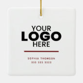 Kundenspezifische Logo-Geschenke zum ersten Mal We Keramikornament (Rückseite)