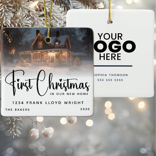 Kundenspezifische Logo-Geschenke zum ersten Mal We Keramikornament