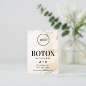 Kundenspezifische Logo-Gold-Paste-Botox-Aftercare- Visitenkarte (Stehend Vorderseite)