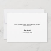 Kundenspezifische Logo-Herbstlaub Happy Thanksgivi Feiertagskarte (Rückseite)