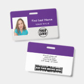 Kundenspezifische Logo und Foto- und Bar-Code Ausweis (Vorder- & Rückseite)