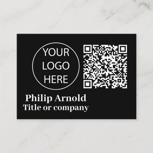 Kundenspezifische Logo- und QR-Code-Visitenkarte Visitenkarte (Vorderseite)
