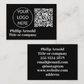 Kundenspezifische Logo- und QR-Code-Visitenkarte Visitenkarte (Vorne/Hinten)