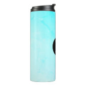 Kundenspezifische Logo von Ocean Blue Thermosbecher (Nach links gedreht)