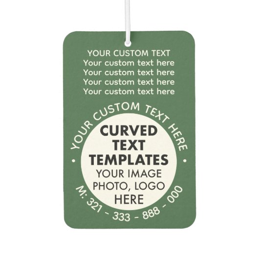 Kundenspezifische Logo-Werbeaktion GRÜNE KFZ-Fresh Autolufterfrischer (Vorderseite)