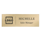 Kundenspezifische Logokombinationen Mitarbeiter Go Namenschild (Vorderseite)