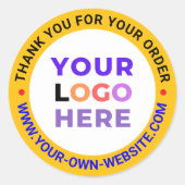 Kundenspezifische Logorundgänge dank Stickern Runder Aufkleber (Vorderseite)