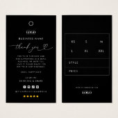 Kundenspezifische Logos Danke Business Closing Tag (Vorne & Hinten)