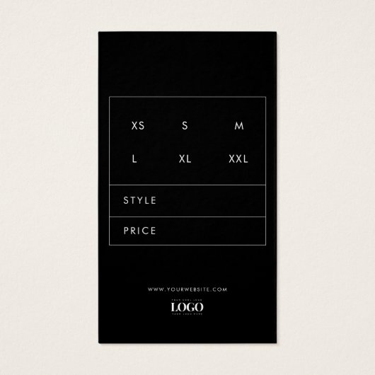 Kundenspezifische Logos Danke Business Closing Tag (Rückseite)