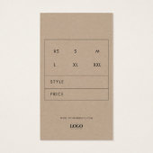 Kundenspezifische Logos Danke Business Closing Tag (Rückseite)