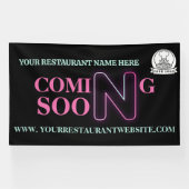 Kundenspezifische Logos in Kürze im Restaurant Banner (Horizontal)