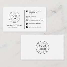 Kundenspezifische Logos, Kontakte und soziale Medi Visitenkarte