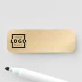 Kundenspezifische Logos Mitarbeiter Gold Dry Erase Namensschild (Beispiel)