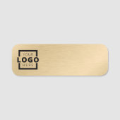 Kundenspezifische Logos Mitarbeiter Gold Dry Erase Namensschild (Vorderseite)